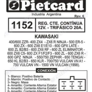 REGULADOR 1152 PIETCARD