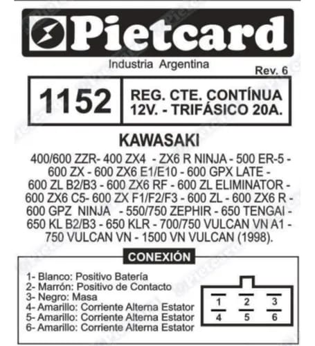 REGULADOR 1152 PIETCARD