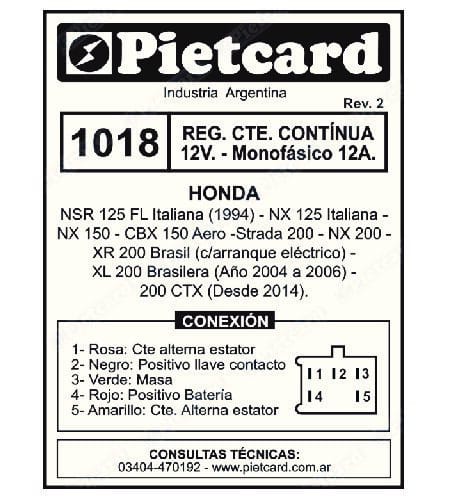 REGULADOR 1018 PIETCARD