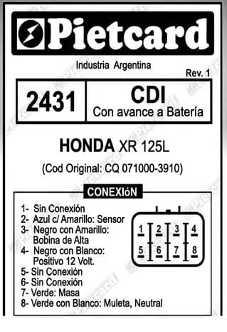 CDI PIETCARD 2431 XR 125L