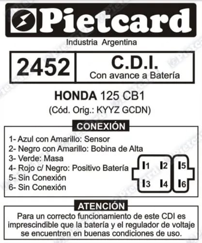 CDI PIETCARD 2452 CB1 125