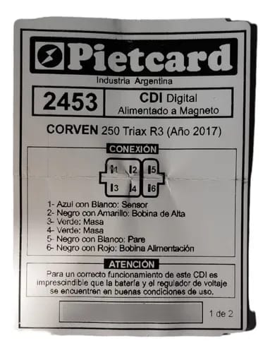 CDI PIETCARD 2453 CORVEN TRIAN 250