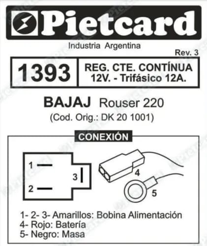 REGULADOR PIETCARD 1393