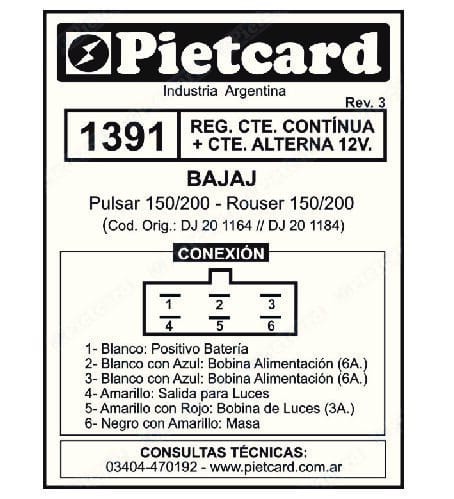 REGULADOR PIETCARD 1391