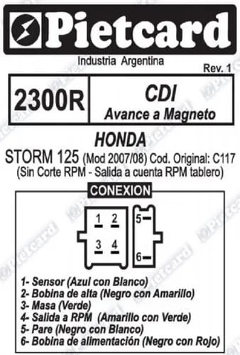 CDI PIETCARD RACING 2300R HONDA STORM 125