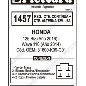 REGULADOR 1457 PIETCARD