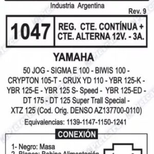 REGULADOR 1047 Y OTROS PIETCARD